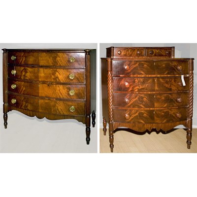 Lot 261 - Two Federal Mahogany Chests of Drawers North...