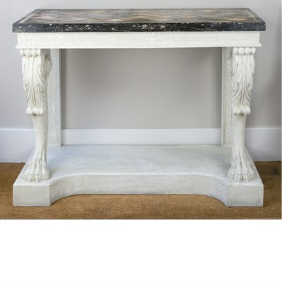 Lot 163 - William IV Specimen Top Cream Painted Console...