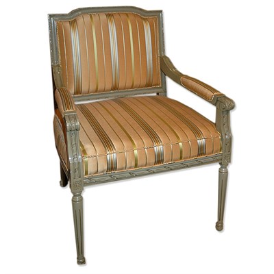 Lot 167 - Louis XVI Style Painted Wood Armchair