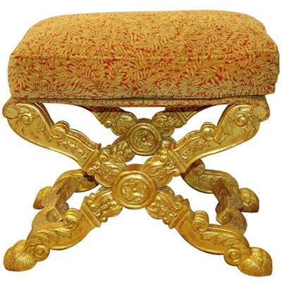 Lot 405 - Italian Rococo Style Gilt-Wood Stool Height 23...