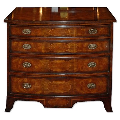 Lot 386 - George III Style Inlaid Mahogany Chest of...