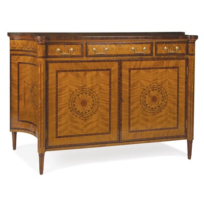 Lot 293 - Regency Style Inlaid Satinwood Two-Door Side...