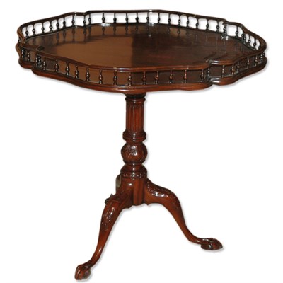 Lot 393 - Georgian Style Carved Mahogany Tea Table...