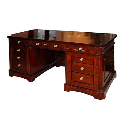 Lot 428 - Regency Style Mahogany Desk Height 30 inches,...