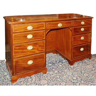 Lot 266 - George III Style Mahogany Kneehole Desk Bevan,...