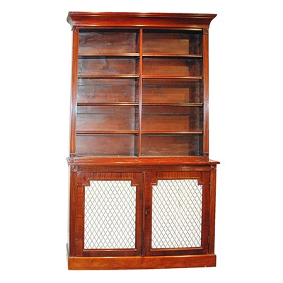 Lot 156 - George III Style Mahogany Bookcase Cabinet...