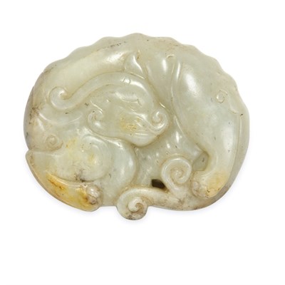 Lot 142 - Chinese Celadon Jade Qilin 18th/19th Century...