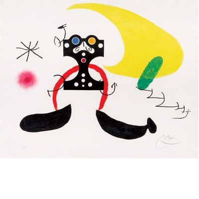 Lot 451 - Joan Miró LE COSMONAUTE (D. 479) Color etching,...