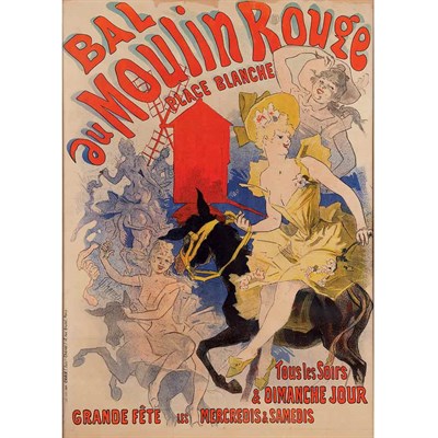 Lot 398 - Jules Cheret (1836-1932) BAL AU MOULIN ROUGE...