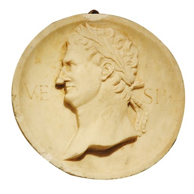 Lot 282 - Two Neoclassical Style Marble Rondels Diameter...