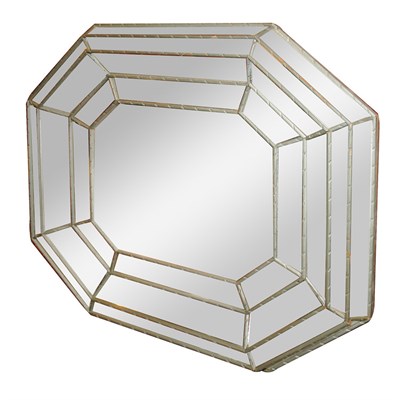 Lot 211 - Venetian Style Octagonal Mirror Framed Mirror...
