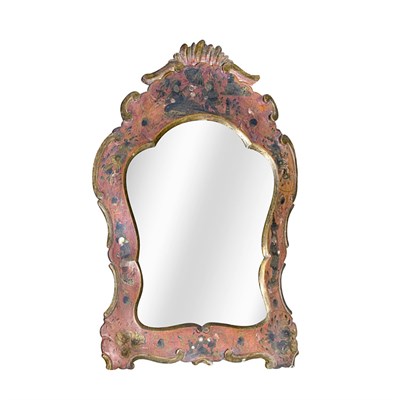 Lot 522 - Venetian Rococo Style Painted Mirror Of...