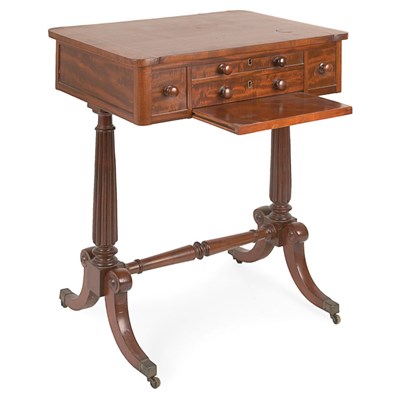 Lot 138 - Late Federal Rosewood Banded and Inlaid...