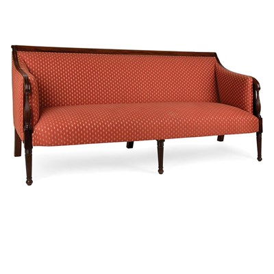 Lot 166 - Federal Mahogany Upholstered Settee 19th...