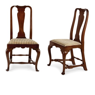 Lot 225 - Pair of Queen Anne Mahogany Side Chairs New...
