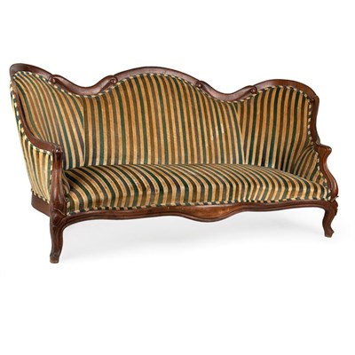 Lot 204 - Rococo Revival Laminated Rosewood Settee...