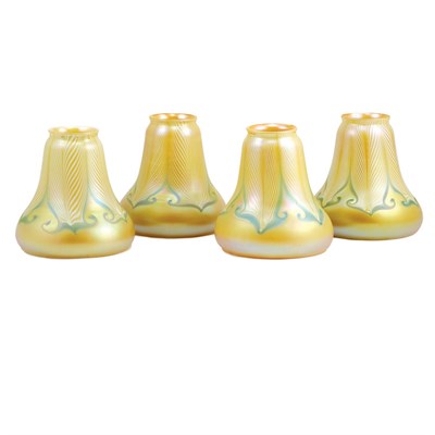 Lot 313 - Set of Four American Art Glass Shades Tiffany...