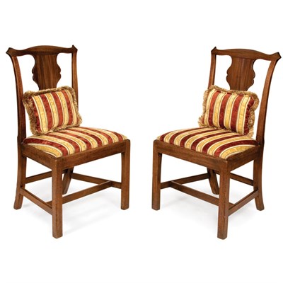 Lot 451 - Pair of George III Mahogany Side Chairs Circa...