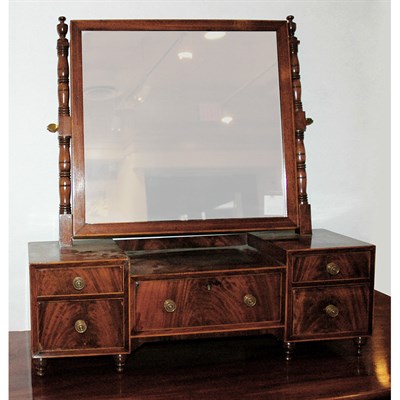 Lot 253 - Federal Inlaid Mahogany Dressing Glass Circa...