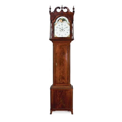 Lot 174 - Federal Mahogany Tall Case Clock New Jersey,...