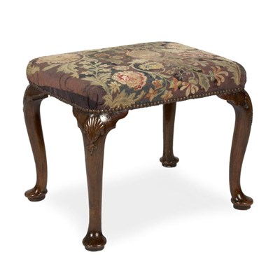 Lot 352 - George II Walnut Stool The rectangular...