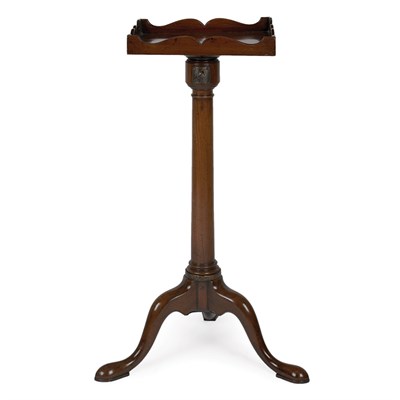 Lot 412 - George III Mahogany Adjustable Candlestand Mid...