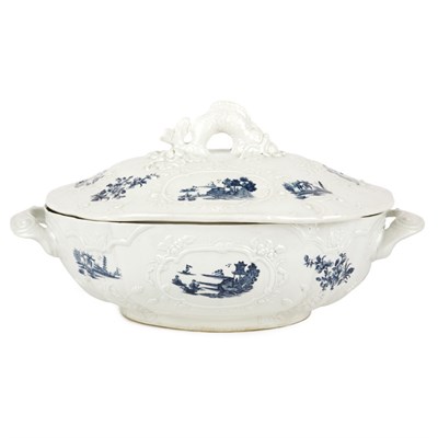 Lot 306 - Worcester Blue and White Porcelain Covered...