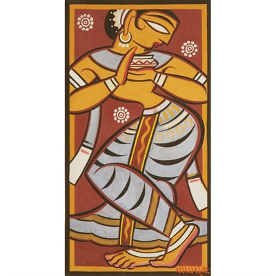 Lot 91 - Jamini Roy Indian, 1887-1972 Untitled (Woman)...