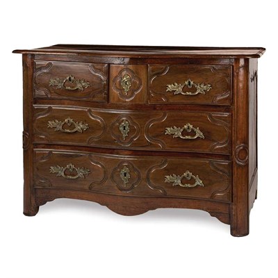 Lot 353 - Provincial Louis XV Walnut Commode Mid 18th...