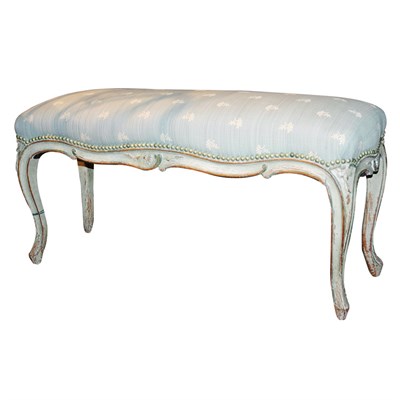 Lot 251 - Louis XV Style Painted Wood Bench Height 17...