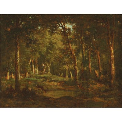 Lot 27 - Theodore Rousseau French, 1812-1867 La Mare...