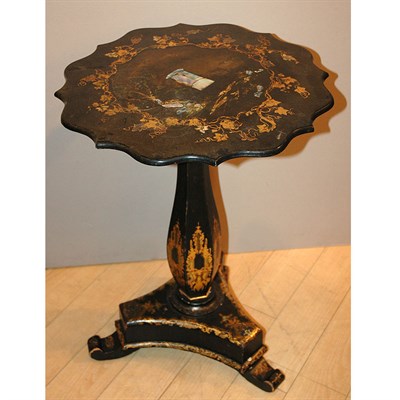 Lot 362 - Victorian Mother-of-Pearl Inlaid Papier Mache...