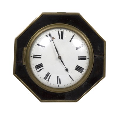 Lot 254 - Metal and Wood Hanging Wall Clock Diameter 6...
