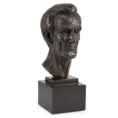 Lot 199 - Bronzed Patinated Bust of Abraham Lincoln...