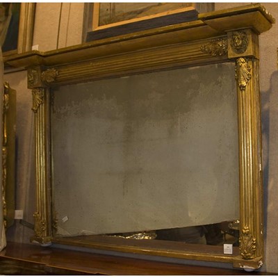 Lot 434 - Neoclassical Style Gilt-Wood Overmantel Mirror...