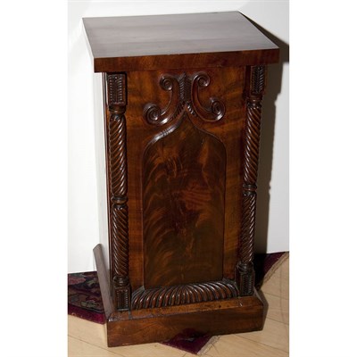 Lot 412 - Pair of English Mahogany Pedestal Cabinets...