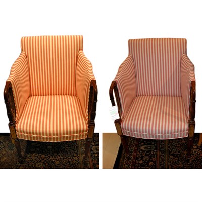 Lot 248 - Pair of William IV Style Inlaid Mahogany...