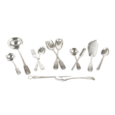 Lot 371A - George IV Silver Flatware Service Possibly R....