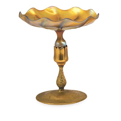 Lot 333 - Tiffany Studios Gilt-Bronze and Favrile Glass...