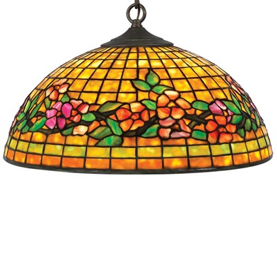 Lot 493 - Tiffany Studios Favrile Glass and Bronze...