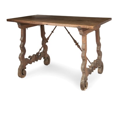 Lot 149 - Spanish Baroque Walnut Trestle Table 17th/18th...