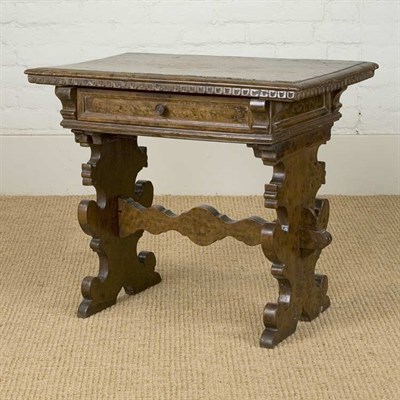 Lot 179 - Italian Baroque Walnut Side Table 17th Century...