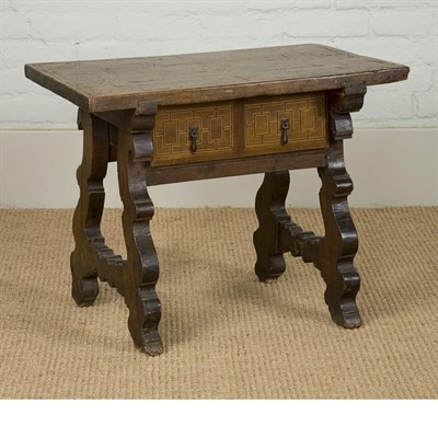 Lot 186 - Spanish Baroque Inlaid Walnut Low Table Early...