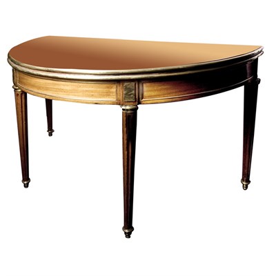 Lot 208 - Late Louis XVI Brass Bound Mahogany Fold-Over...