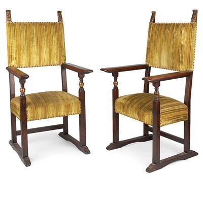 Lot 280 - Pair of Continental Baroque Style Parcel Gilt...