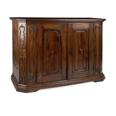 Lot 145 - Italian Baroque Walnut Cabinet The rectangular...