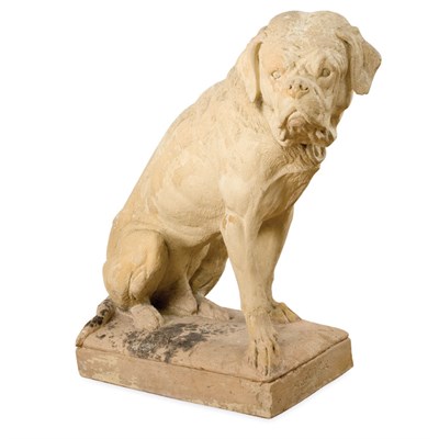 Lot 247 - Continental Terra Cotta Figure of a Seated...