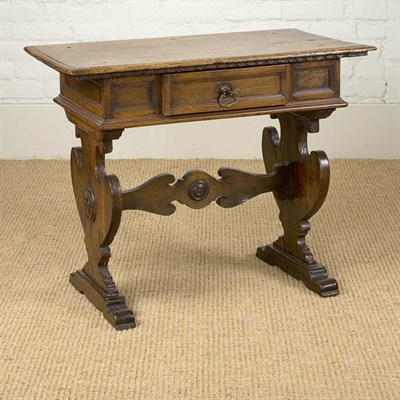 Lot 184 - Italian Baroque Walnut Side Table The...