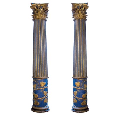 Lot 244 - Pair of Italian Neoclassical Painted and...