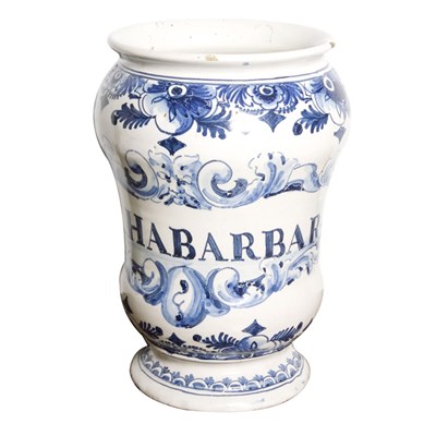 Lot 136 - Delft Apothecary Jar 18th/19th Century Of...